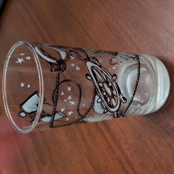 Vintage Set Of 5 Libby High Ball Glasses With Nautical Theme. - Picture 3 of 7